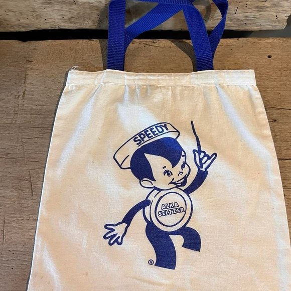 Alka Seltzer Speedy Canvas Cloth Tote Bag Classic Americana Item - Picture 2 of 2